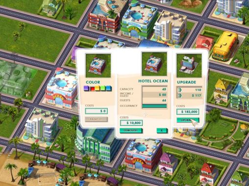 Build it! Miami beach resort - Android game screenshots.