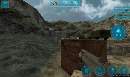Gameplay of the Bullet warfare: Headshot. Online FPS for Android phone or tablet.