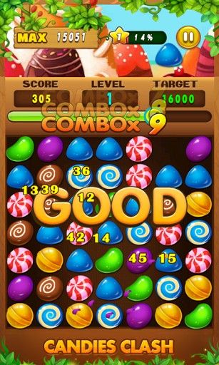 Candies clash - Android game screenshots.