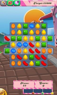 Gameplay of the Candy Crush Saga for Android phone or tablet.