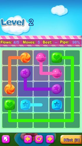 Candy flow - Android game screenshots.