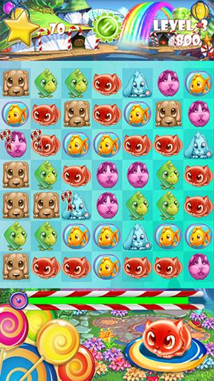 Candy pets - Android game screenshots.