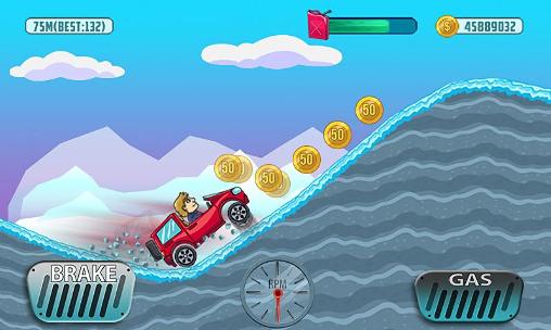 Gameplay of the Cars: Hill climb race for Android phone or tablet.