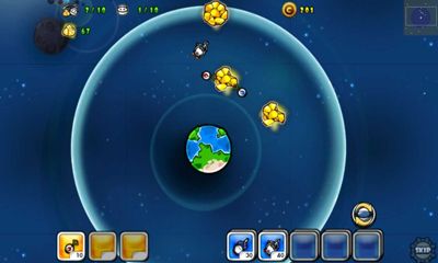 Gameplay of the Cartoon Defense Space wars for Android phone or tablet.