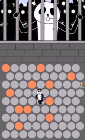 Catch me. Catch the dancing panda! - Android game screenshots.