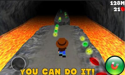 Gameplay of the Cave Run 3D for Android phone or tablet.