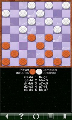 Gameplay of the Checkers Pro V for Android phone or tablet.