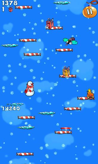 Christmas snowman jump - Android game screenshots.