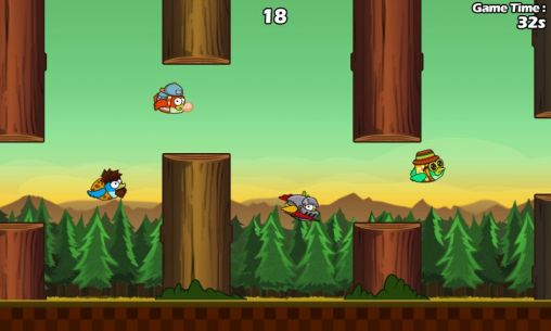 Gameplay of the Clumsy bird for Android phone or tablet.