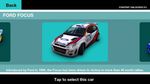 Colin McRae rally - Android game screenshots.