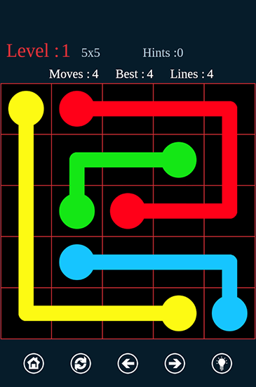 Color lines - Android game screenshots.