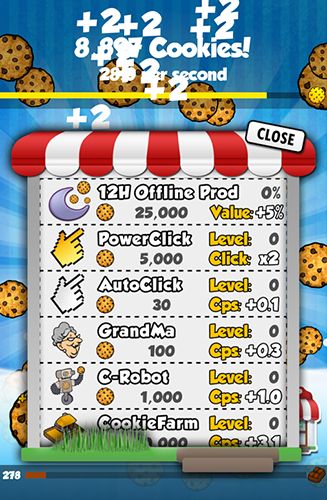 Cookie clickers - Android game screenshots.
