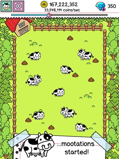 Cow evolution: The mootation - Android game screenshots.