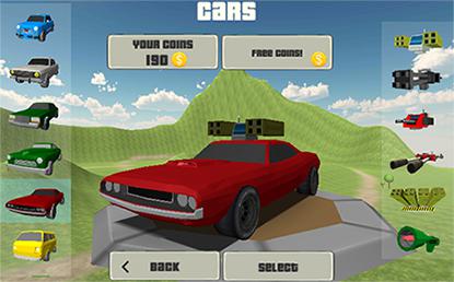 Gameplay of the Crash arena: Cars and guns for Android phone or tablet.