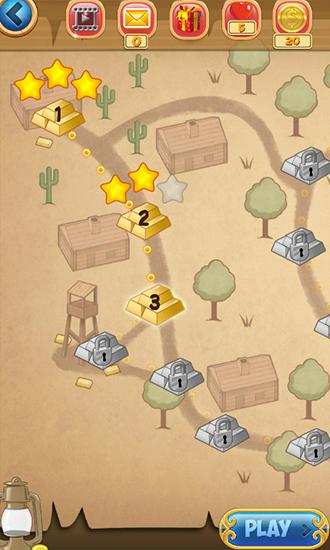 Crazy gold miner story. Ultimate gold rush: Match 3 - Android game screenshots.
