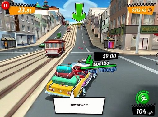 Crazy taxi: City rush - Android game screenshots.