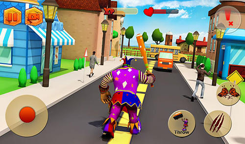 Creepy clown attack - Android game screenshots.