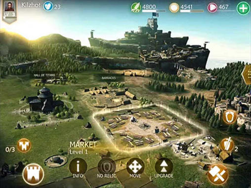 Dawn of titans - Android game screenshots.