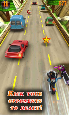 Gameplay of the Deadly Moto Racing for Android phone or tablet.