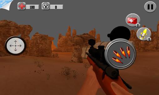Desert sniper shooting - Android game screenshots.