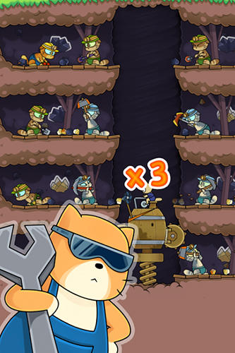 Dig it! Cat mine - Android game screenshots.