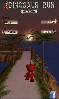 Gameplay of the Dinosaur Run – Race Master for Android phone or tablet.