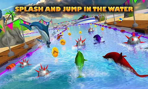 Dolphin racing 3D - Android game screenshots.