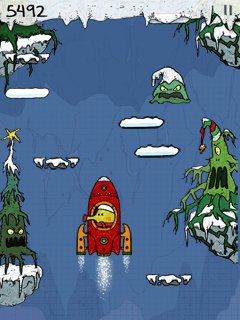 Doodle Jump Christmas - Android game screenshots.