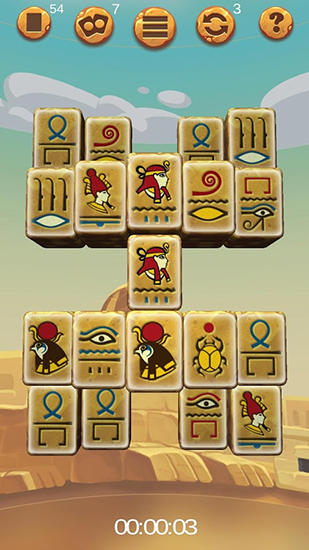 Double-sided mahjong Cleopatra - Android game screenshots.