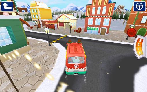 Dr. Panda's bus driver: Christmas - Android game screenshots.