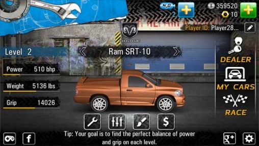 Drag racing 4x4 - Android game screenshots.