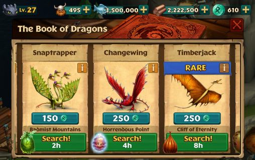 Dragons: Rise of Berk - Android game screenshots.