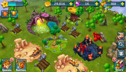 Dragons world - Android game screenshots.