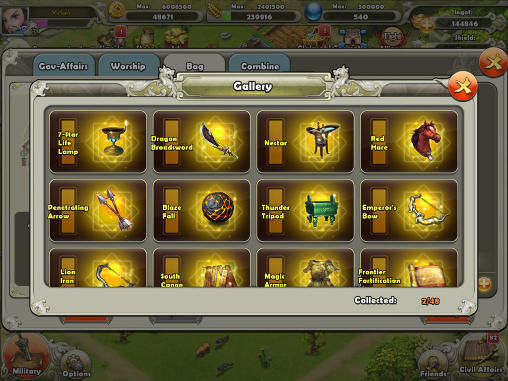 Dynasty war - Android game screenshots.