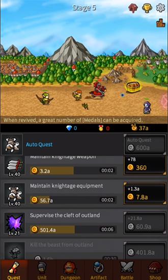 Endless frontier - Android game screenshots.