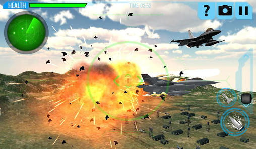 F18 army fighter aircraft 3D: Jet attack - Android game screenshots.