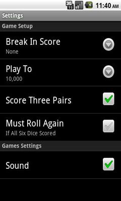 Farkle Dice - Android game screenshots.