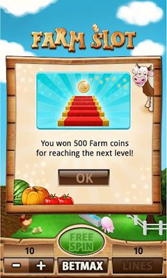 Gameplay of the Farm Slot for Android phone or tablet.