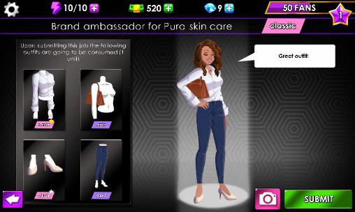 Fashion fever: Top model game - Android game screenshots.