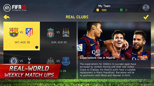 FIFA 15: Ultimate team v1.3.2 - Android game screenshots.