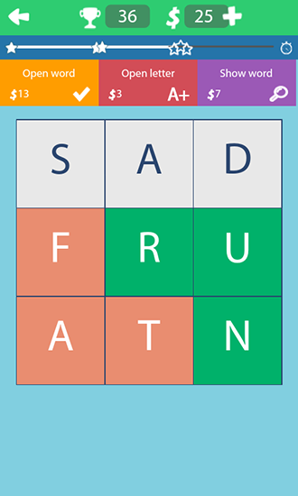 Find words - Android game screenshots.