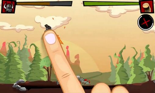 Finger vs axes - Android game screenshots.