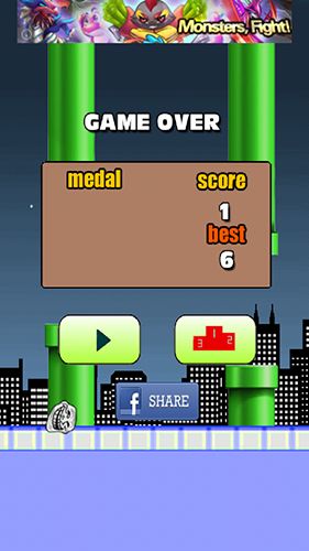 Flappy troll - Android game screenshots.