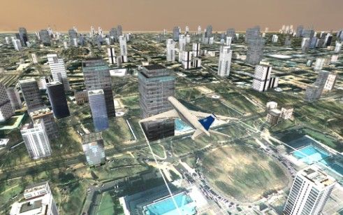 Flight simulator: City plane - Android game screenshots.