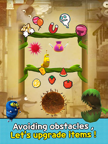 Flying larva - Android game screenshots.