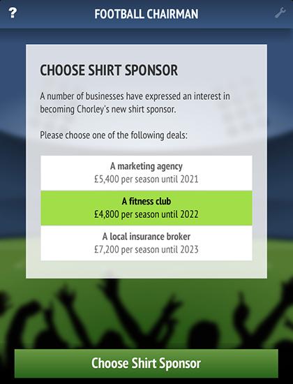 Football chairman - Android game screenshots.