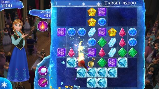 Gameplay of the Frozen: Free fall for Android phone or tablet.