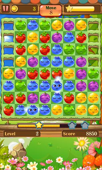Fruit splash: Funny jelly storm - Android game screenshots.