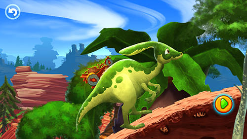 Gameplay of the Fun kid racing: Prehistoric run for Android phone or tablet.