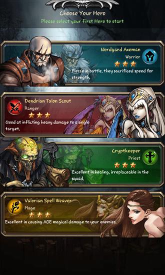 Game of summoner: A song of heroes - Android game screenshots.